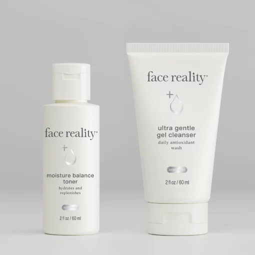 ULTRA GENTLE GEL CLEANSER and MOISTURE BALANCE TONER TRAVEL SIZE KIT- Face Reality